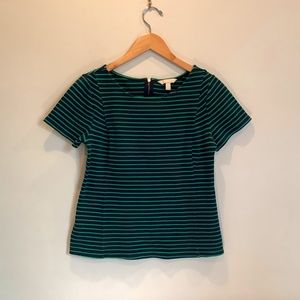Navy and Kelly green stripe top